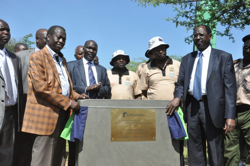 KCB Group Chairman Ngeny Biwott (right) and former Baringo County ...